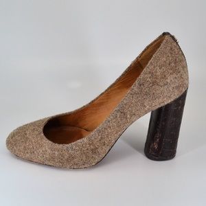 Coach Ophelia lux felt / wool and leather pump*
